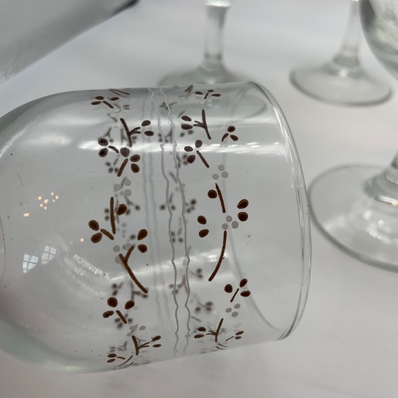 Vintage Anchor Hocking Hawthorne Country Goblets Set of 6 Glasses - Picture 8 of 10